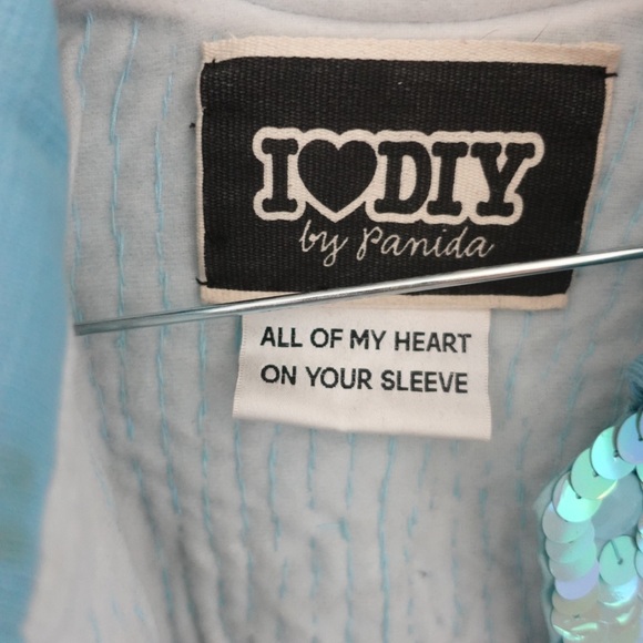 I 🖤DIY by Panida Aqua Sequin Jacket - Picture 3 of 7
